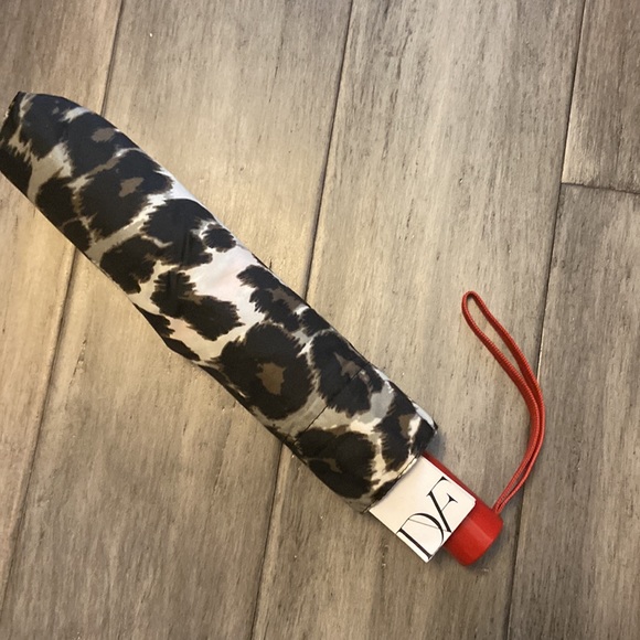 NWT 2015 Diane von furstenberg DVF Umbrella-snow leopard/vintage leopard natural - Picture 2 of 5